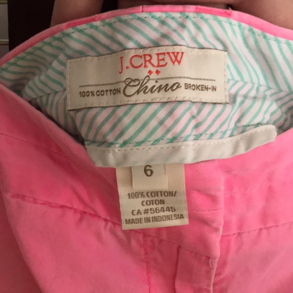 J. CREW Pink chino shorts - Picture 2 of 3